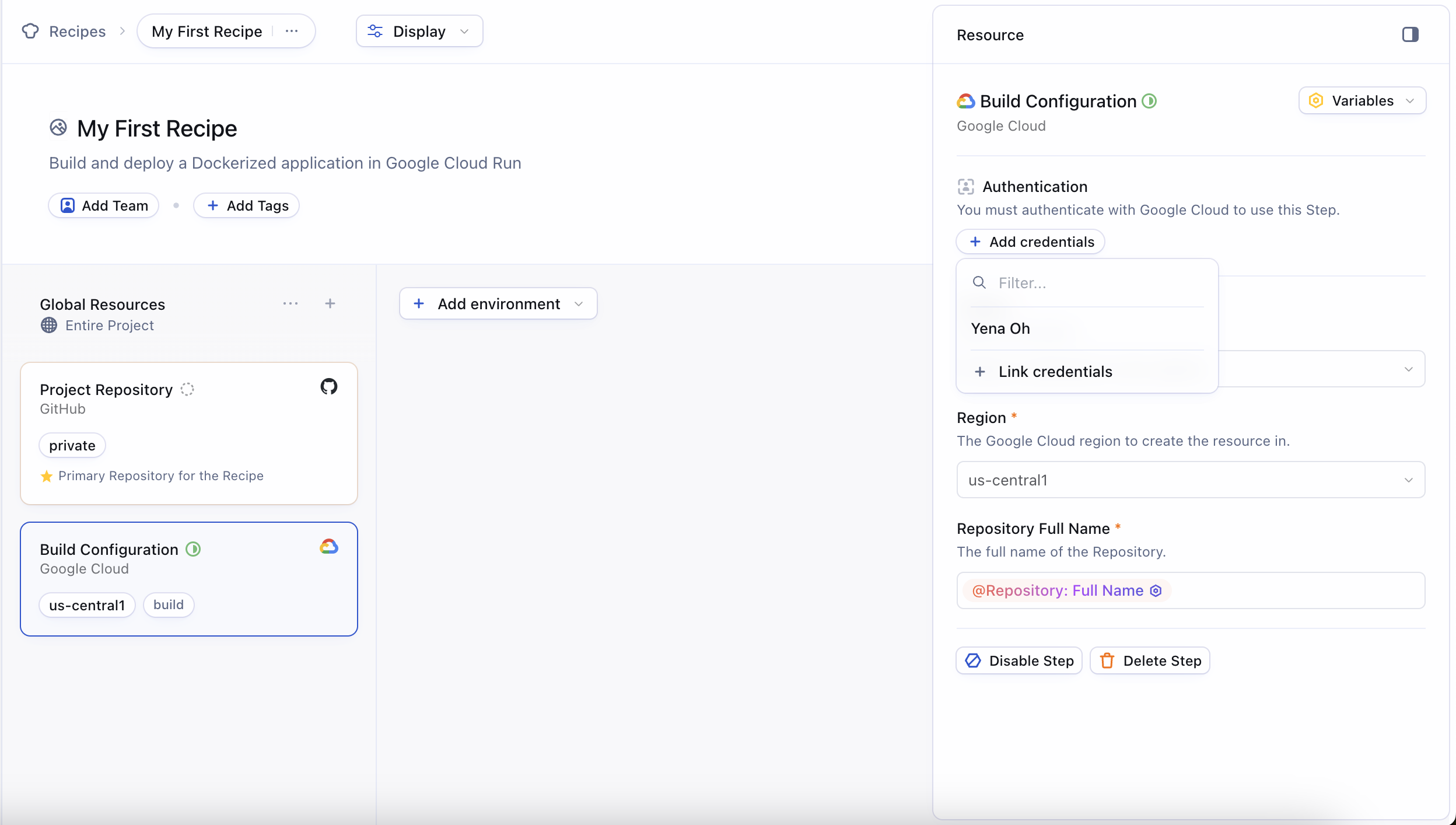 Add credentials to connect Tempest to your Google Cloud