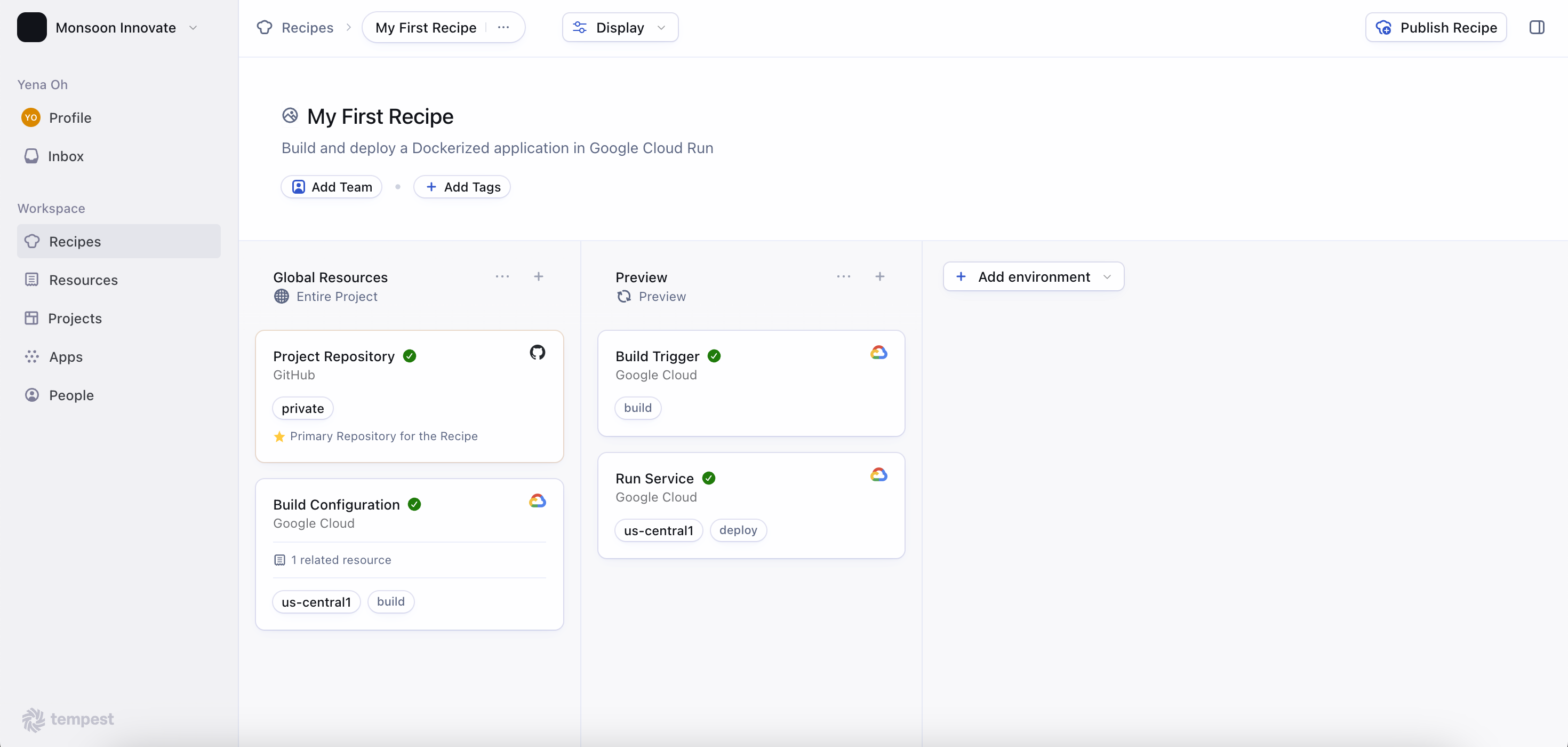 Configure a Build Trigger and Run Service for your recipe